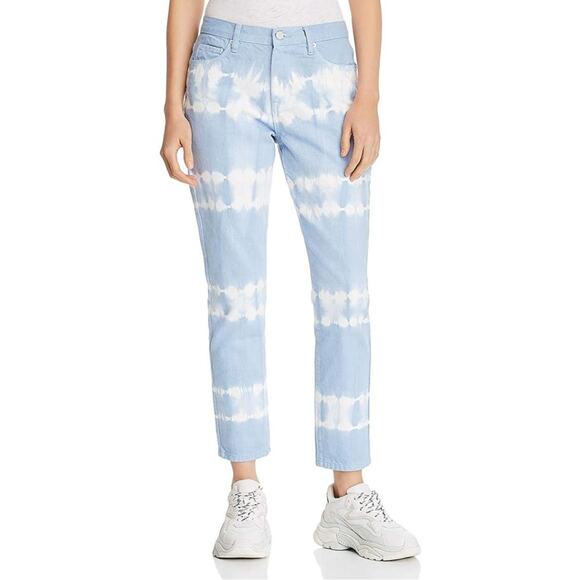 Blank NYC Denim - Blank NYC The Rivington High Rise Tapered Blue/White Tie Dye Jeans Women Sz 30